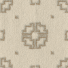 Beige carpet with geometric medallion pattern