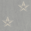 Gray fabric with two white star patterns.