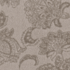 Taupe floral scroll textured carpet close-up